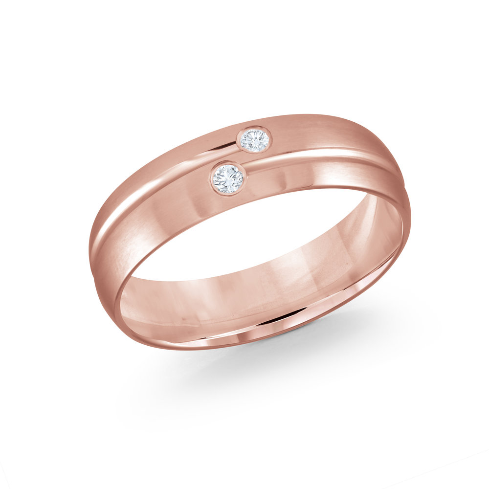 Pink Gold Men's Ring Size 7mm (JMD-821-7P6)